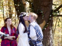 Bride and Groom Kiss